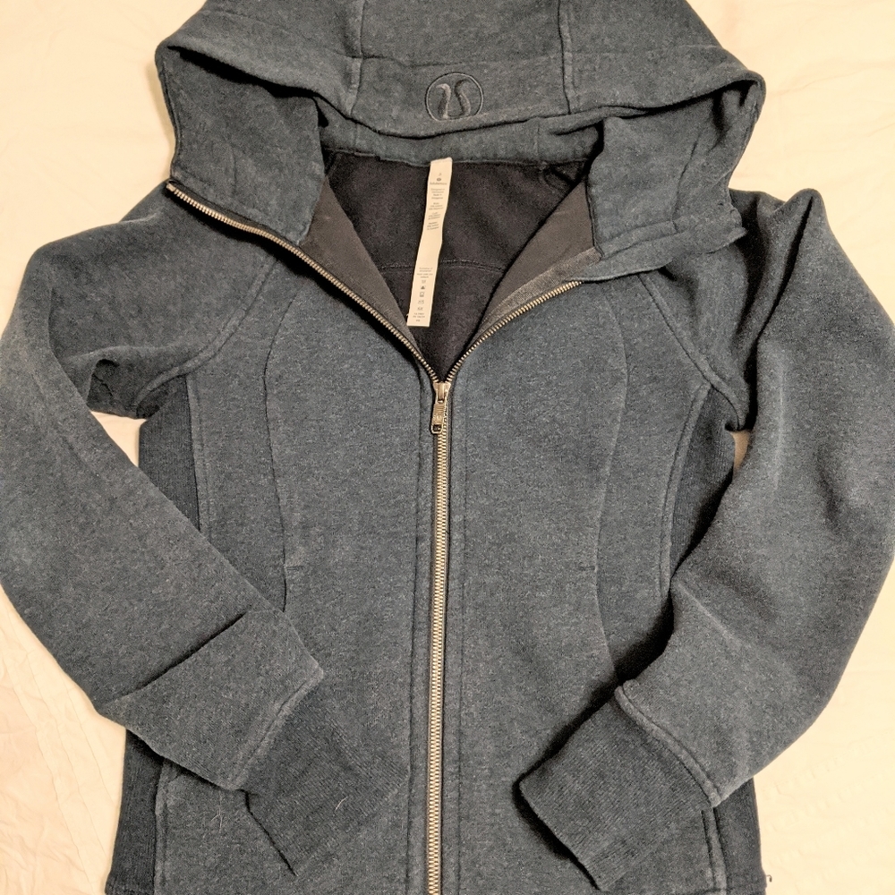 Lululemon Scuba Hoodie, heathered blue, size 2